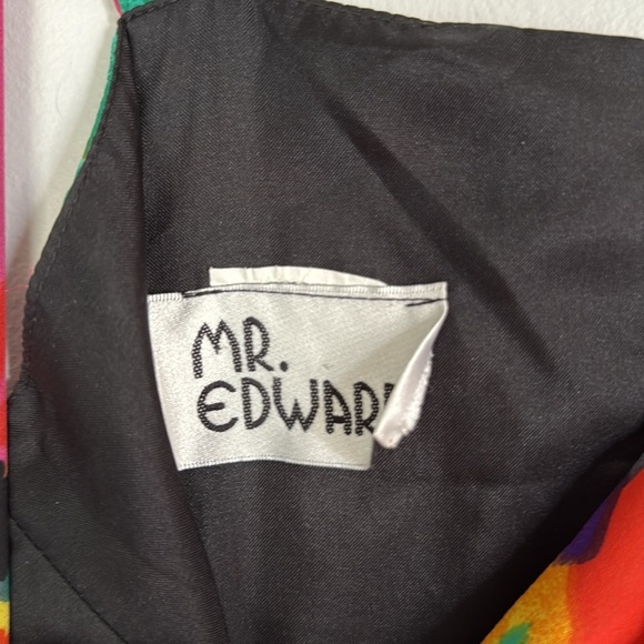 Vintage Mr Edward full Vibrant Floral Sleeveless Dress - Picture 6 of 9